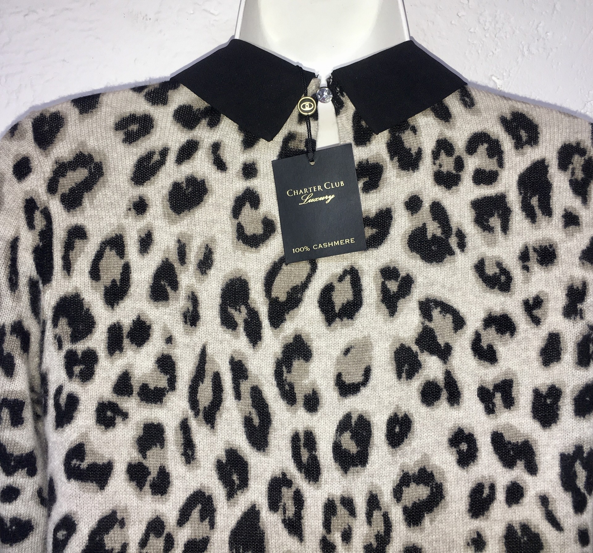 Suéter fino para dama talla PS, hecho en cashmere de dos hilos de la marca Charter Club. 