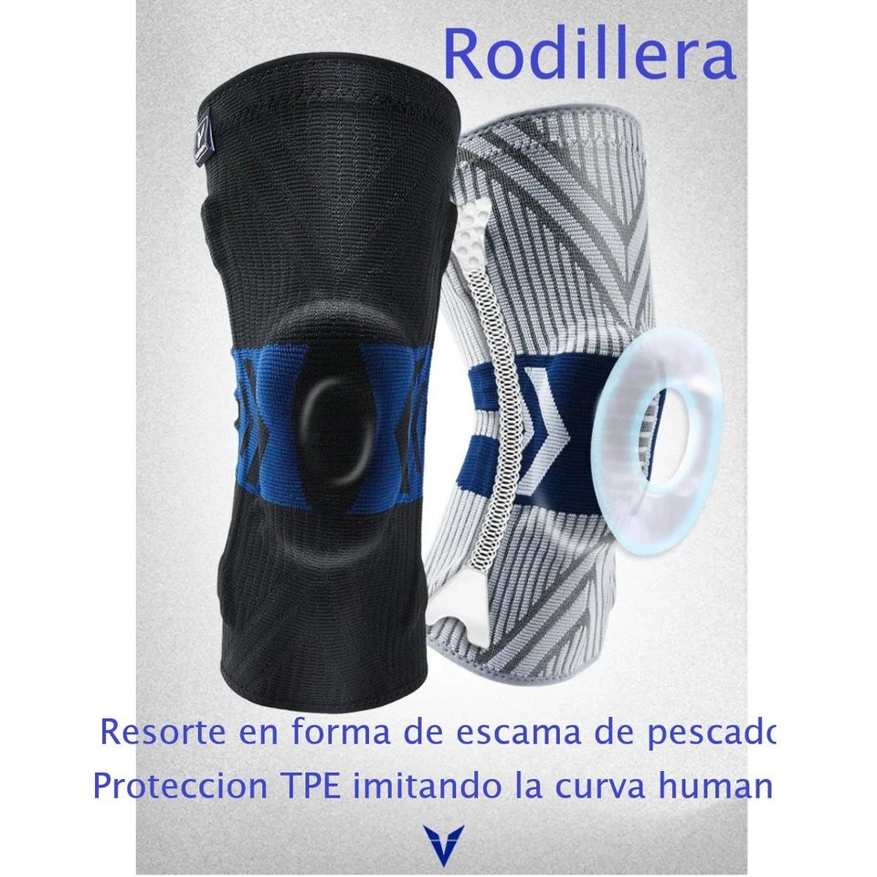 Rodillera deportiva profesional almohadilla TPE soporte elástico antideslizante compresión