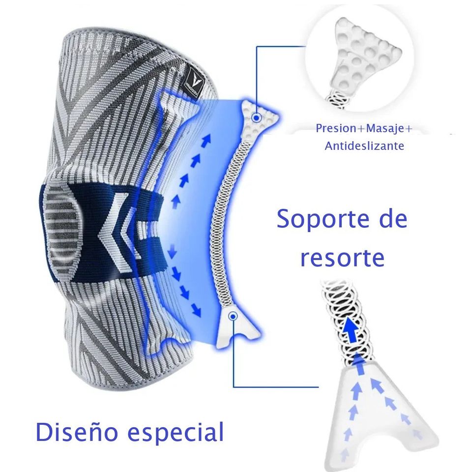 Rodillera deportiva profesional almohadilla TPE soporte elástico antideslizante compresión