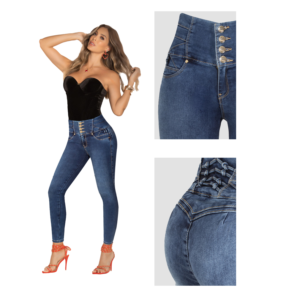Jean Pantalon Colombiano Levanta Pompa Skinny Praga Jeans PR-27.