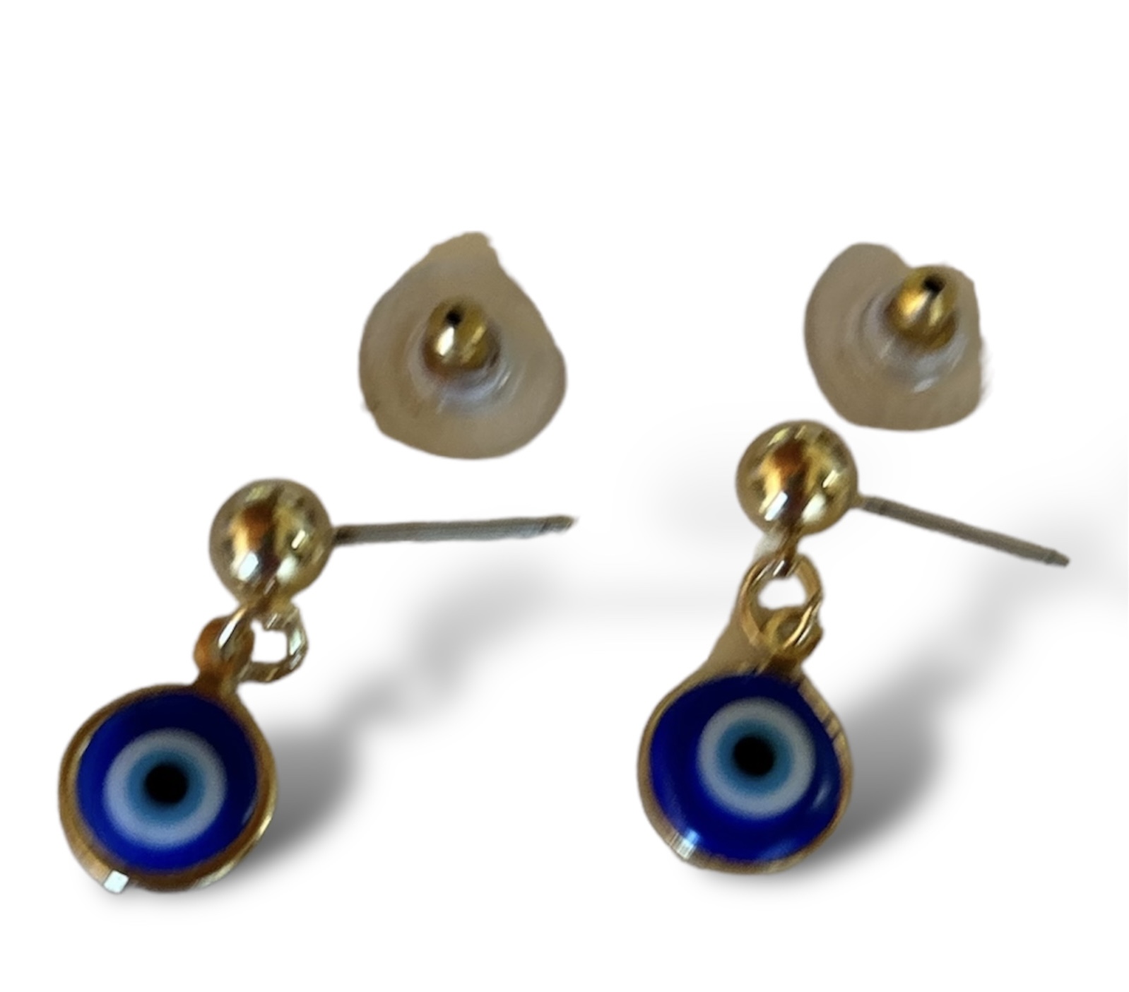 Aretes Ojo Turco Chapado En Oro De Nice