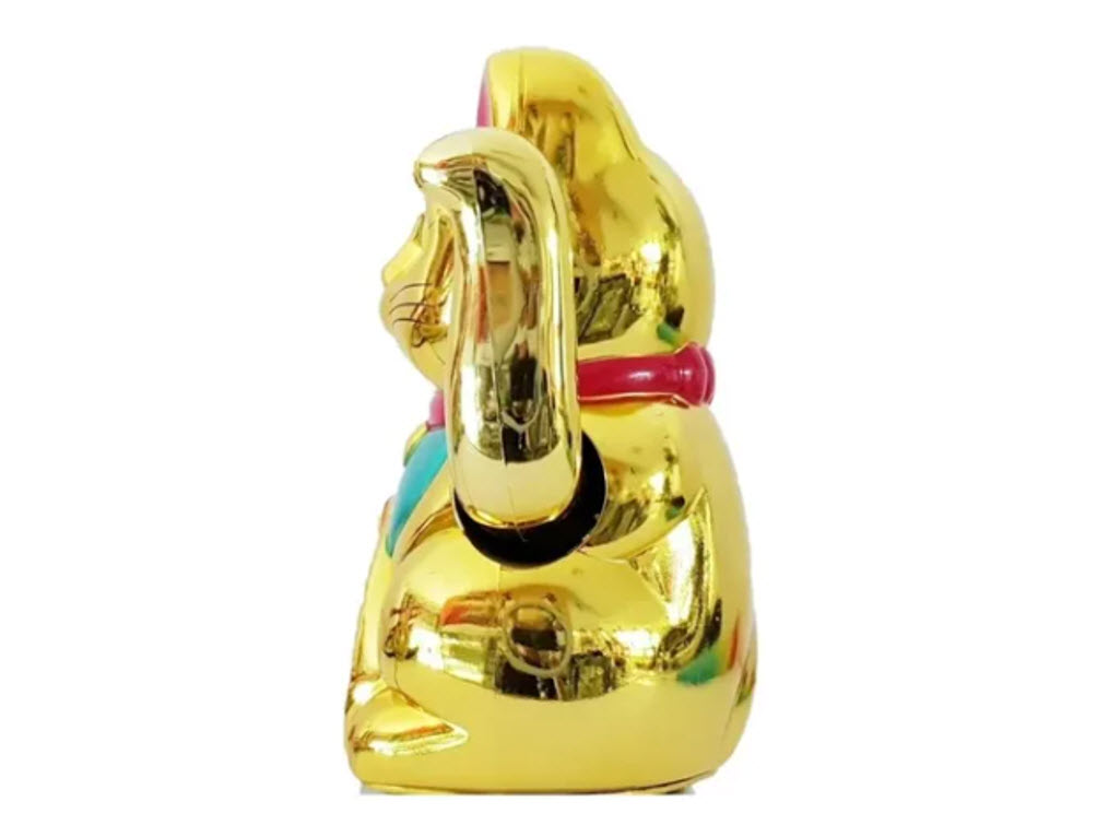 Maneki Gato Chino Atrae La Suerte Y Fortuna, Feng Shui 18cm.
