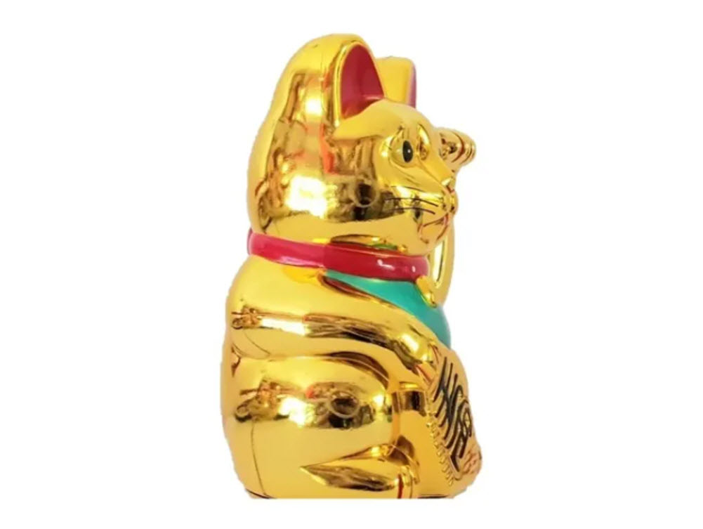 Maneki Gato Chino Atrae La Suerte Y Fortuna, Feng Shui 18cm.