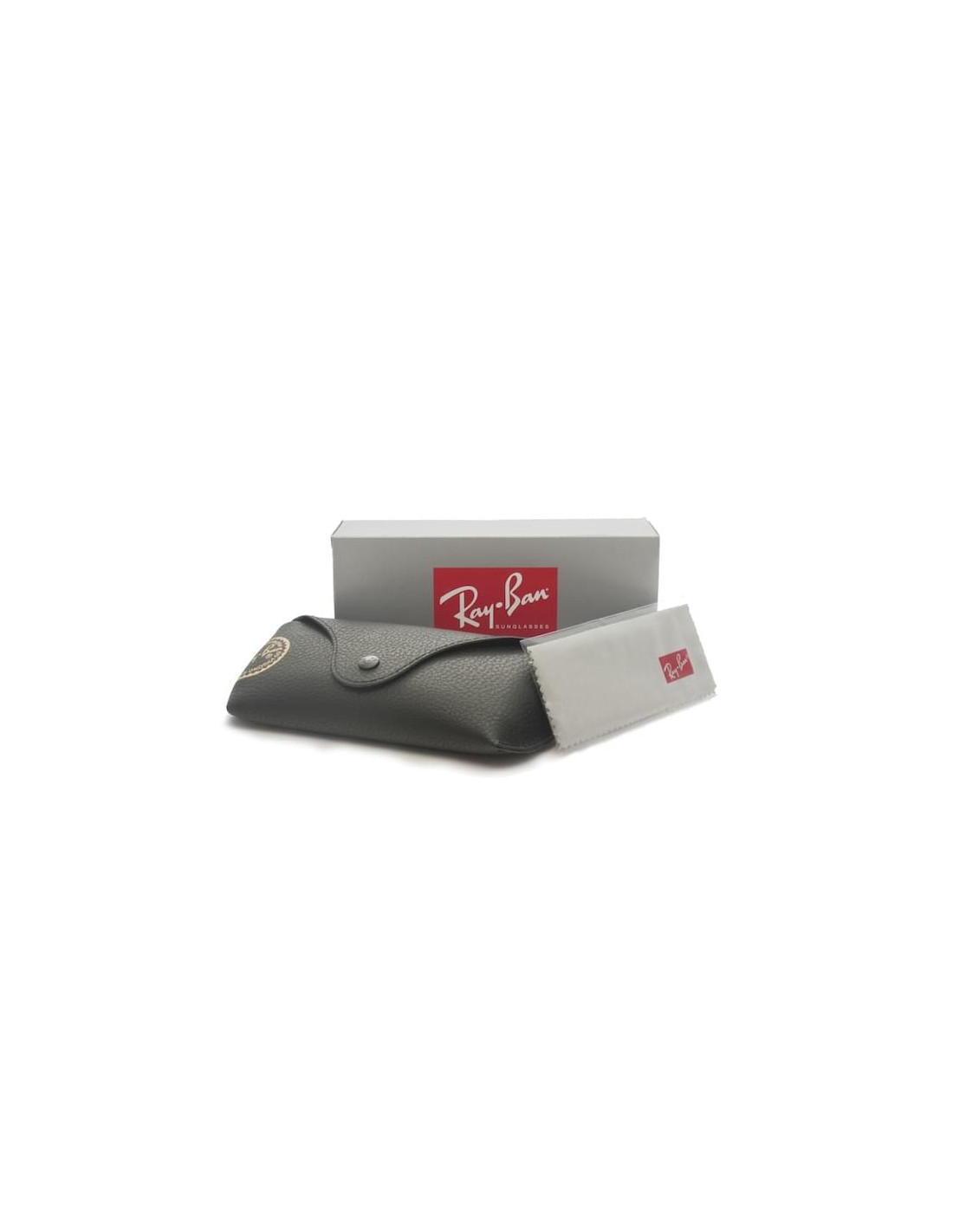 Lentes de sol Ray Ban Rb4300 601s/r5 Square Oversized Negro Mate Gris
