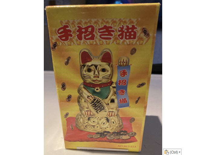 Maneki Gato Chino Atrae La Suerte Y Fortuna, Feng Shui 18cm.