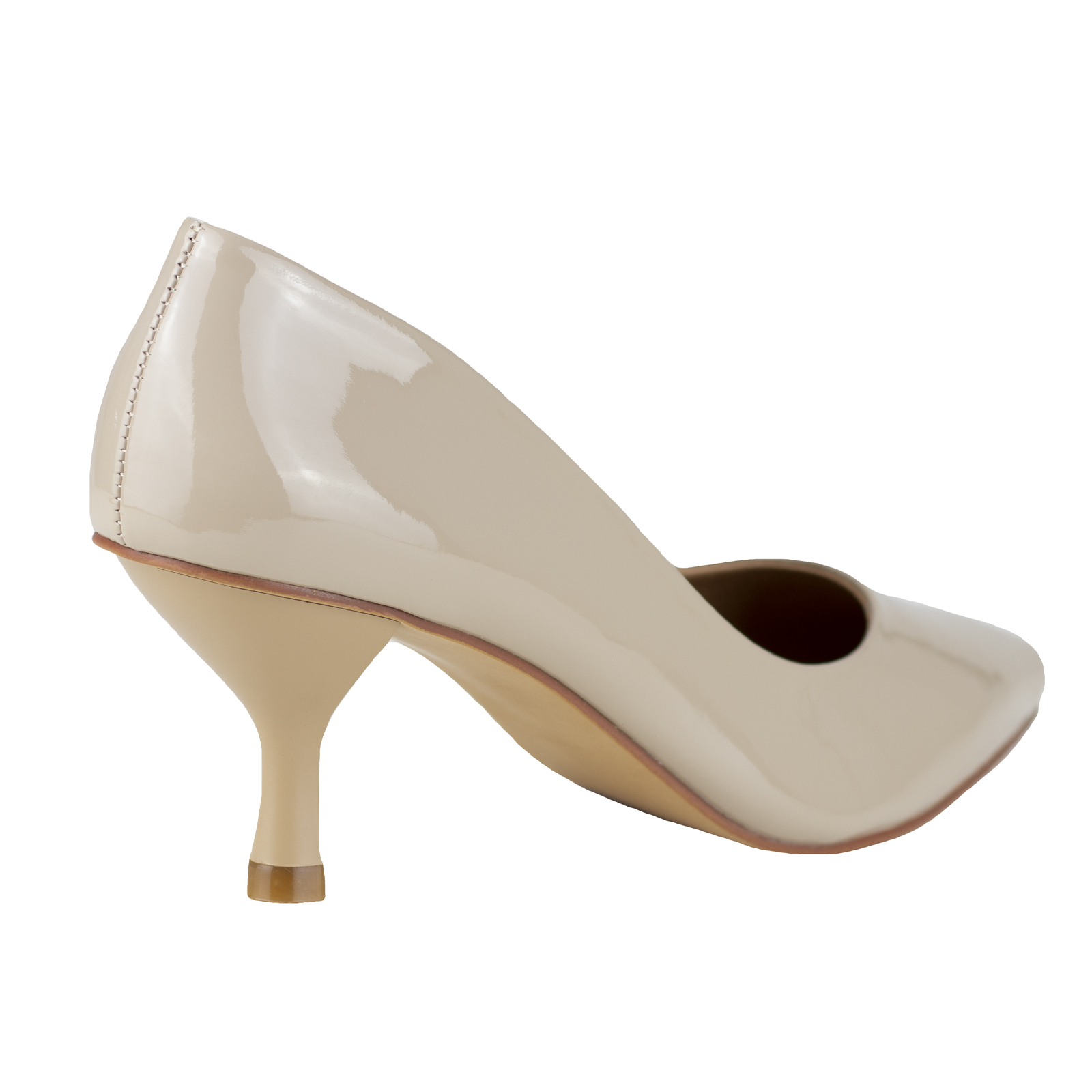 Zapatilla De Charol Mujer Salamandra 19702 Beige Semi Vestir.