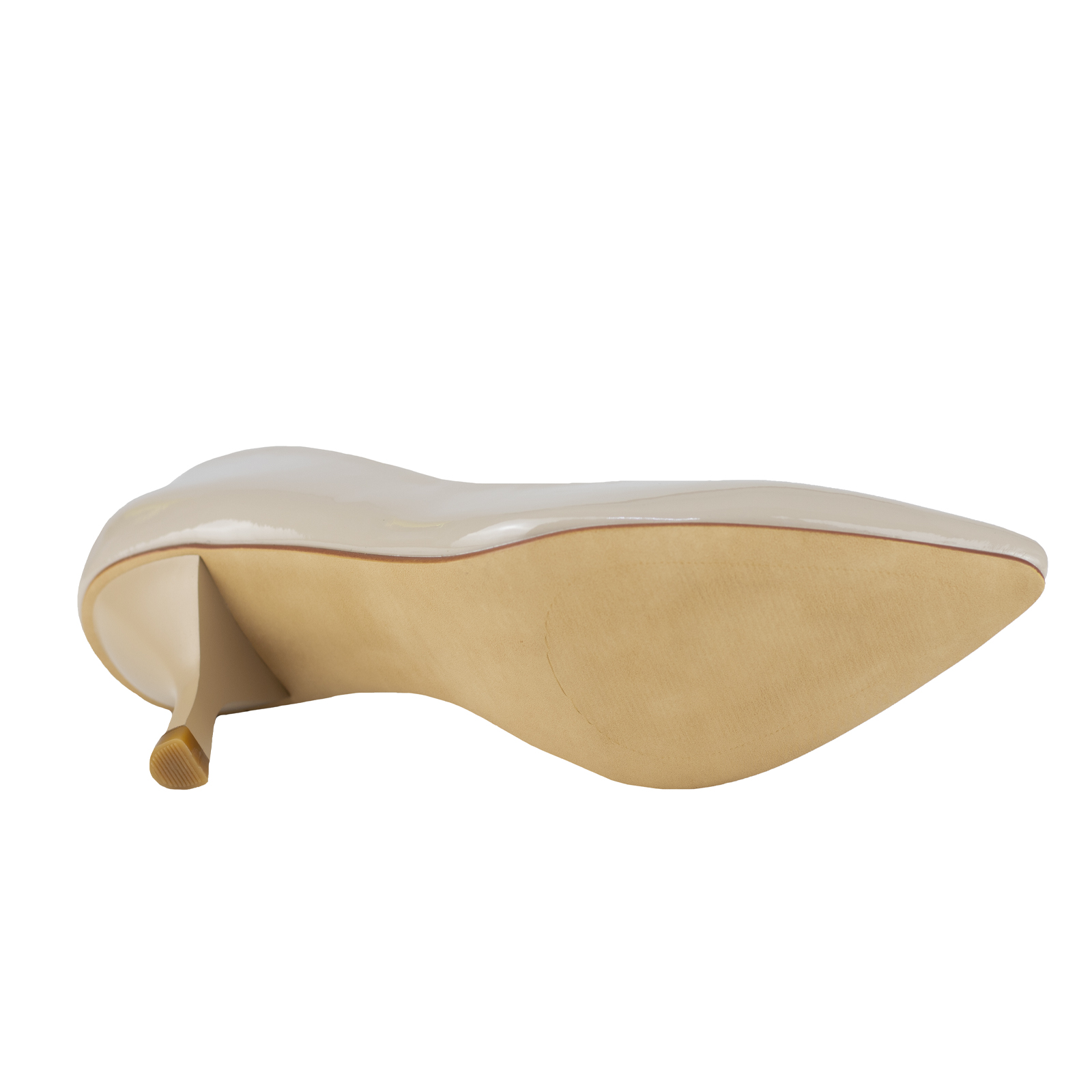 Zapatilla De Charol Mujer Salamandra 19702 Beige Semi Vestir.