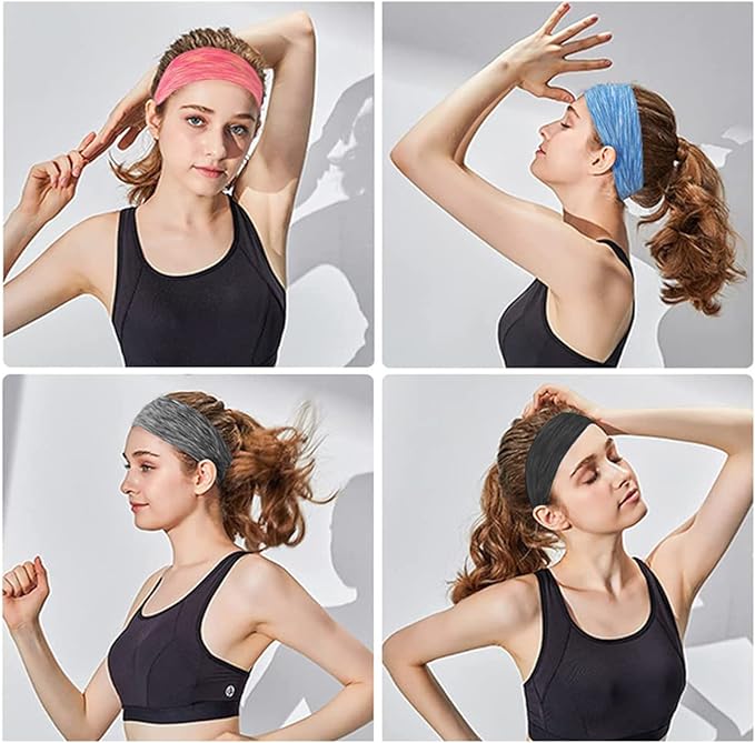 VIDA4U Bandas para el Cabello, Diademas Deportivas Elásticas, Banditas para el Cabello, Headband para Correr, Ciclismo, Yoga, para Hombres y Mujeres.