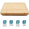A CASA LITUS Tabla para Quesos de Madera de Bambú, con Compartimento para Cuchillos, Tenedores y Espátulas (Incluidos), Tabla para Servir Botanas y Carnes Frías, Resistente al Agua, Fácil de Limpiar.