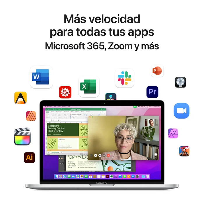 Apple Macbook Pro De 13 Chip M2 Cpu 8 Gpu 10 8gb Ram 256 Gb Ssd - Plata.