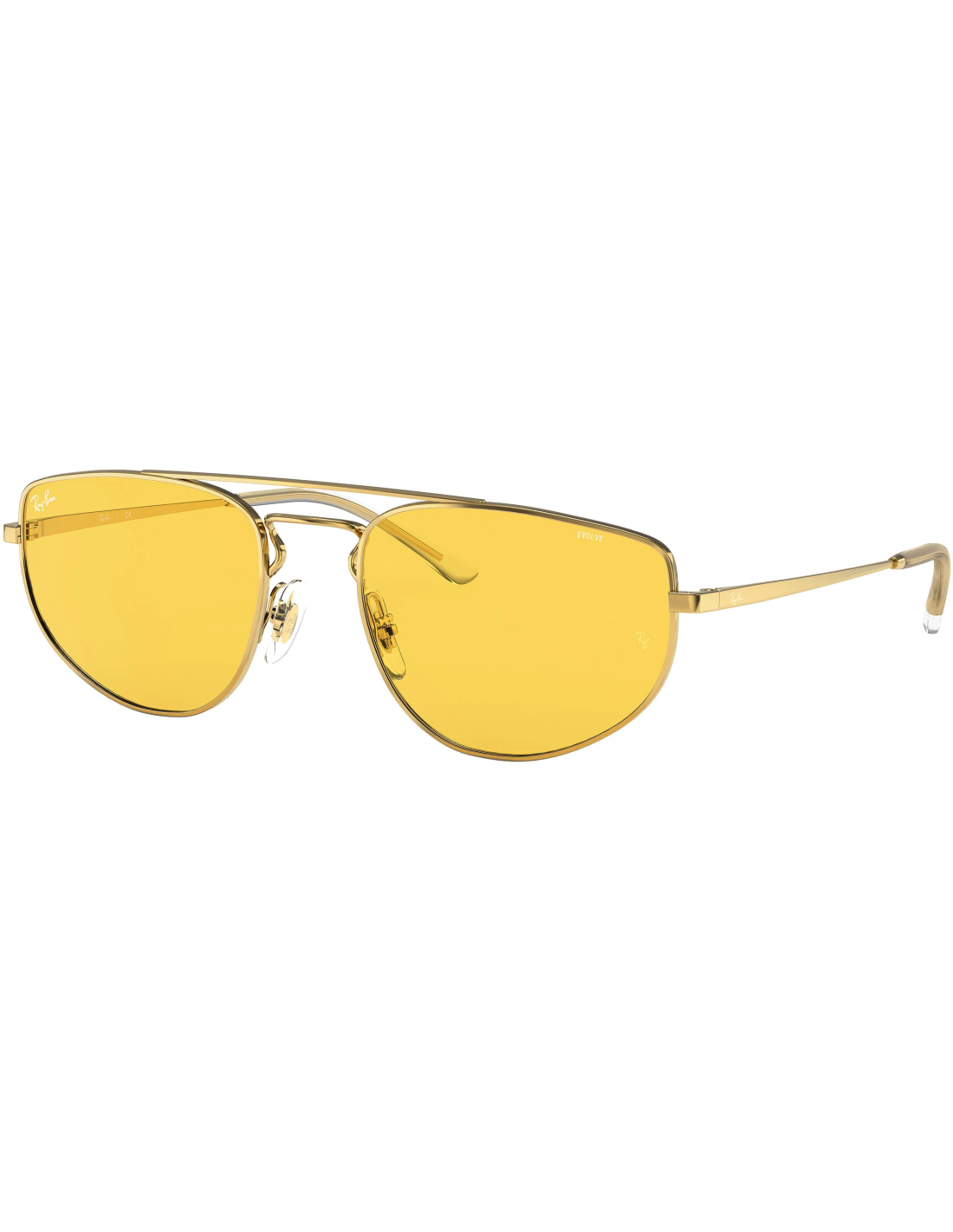 Lentes de sol Ray Ban Rb3668 001 Q1 Square Shape Amarillo Transparente Dorado