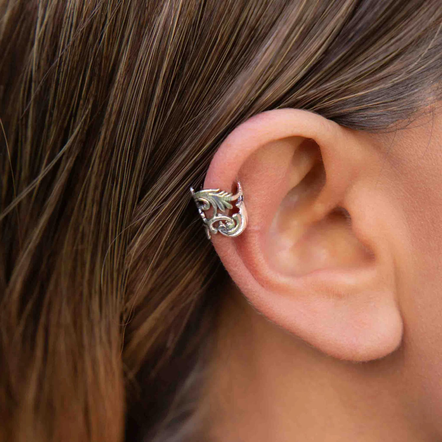 Arete de presión para Cartílago elaborado en fina plata 925.