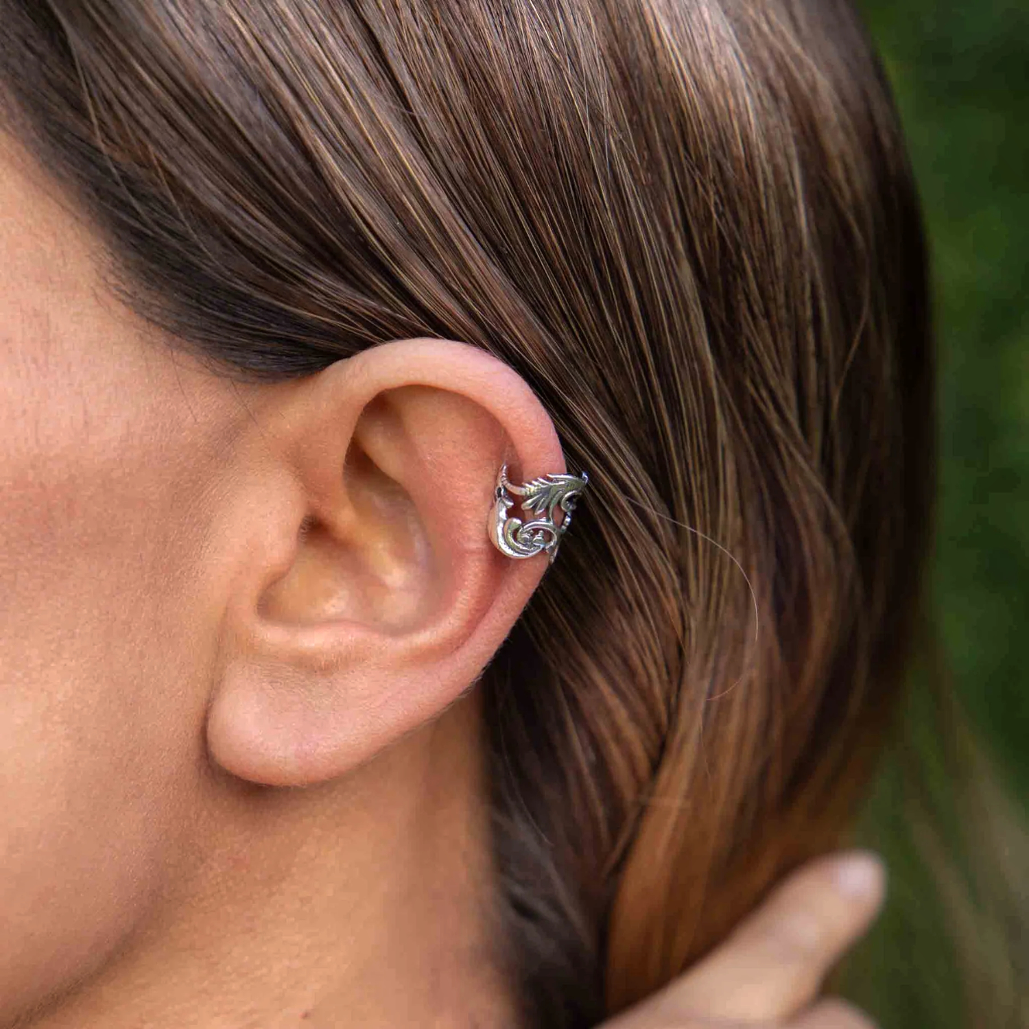 Arete de presión para Cartílago elaborado en fina plata 925.