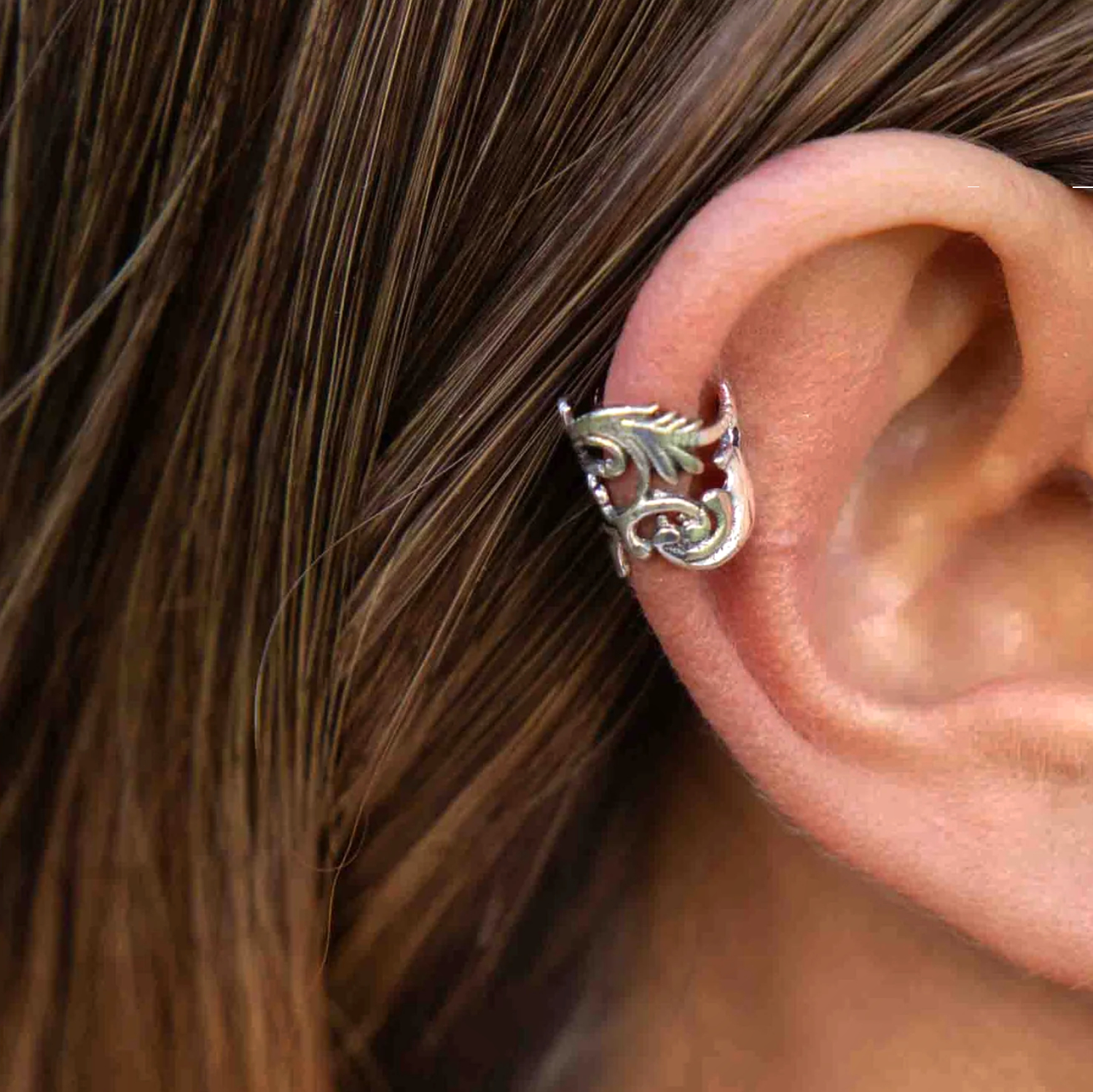 Arete de presión para Cartílago elaborado en fina plata 925.