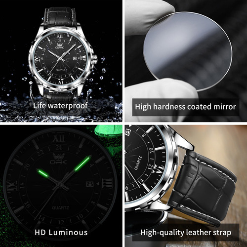 Opk Reloj Hombre Original Impermeable Cuarzo Luminoso 6003