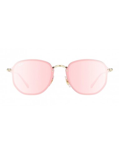 Lentes de sol Ray Ban Rb3579n 001/e4 Hexagonal Blaze Rosa Espejo Dorado