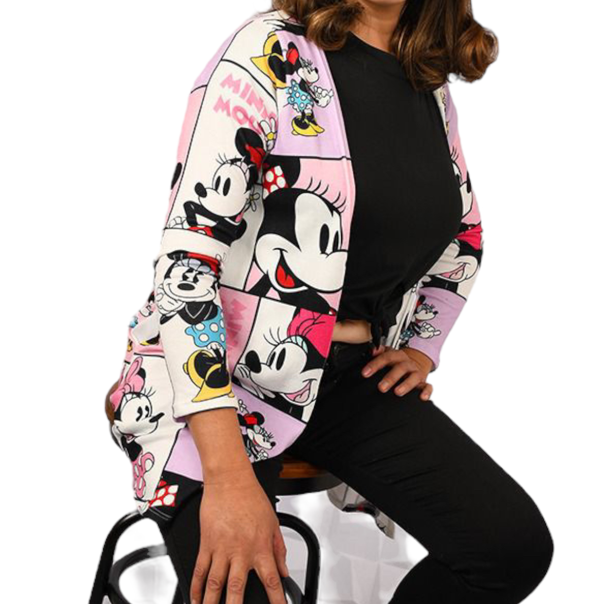 Cárdigan Saco Ensamble De Mujer Modelo Mickey Mouse.