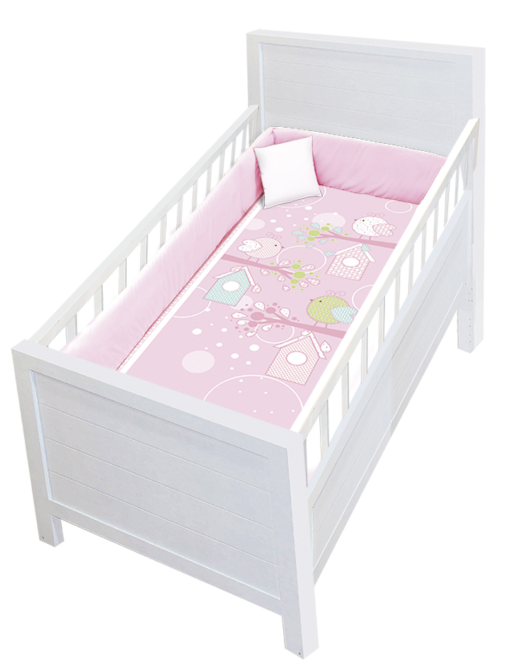 SET DE EDREDON PARA CAMA CUNA PRIMAVERA 4 PZAS