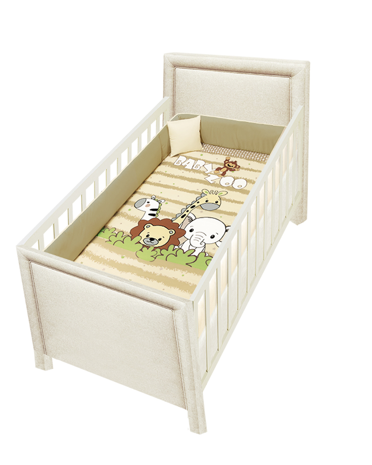 SET DE EDREDON PARA CAMA CUNA BABY ZOO 4 PZAS