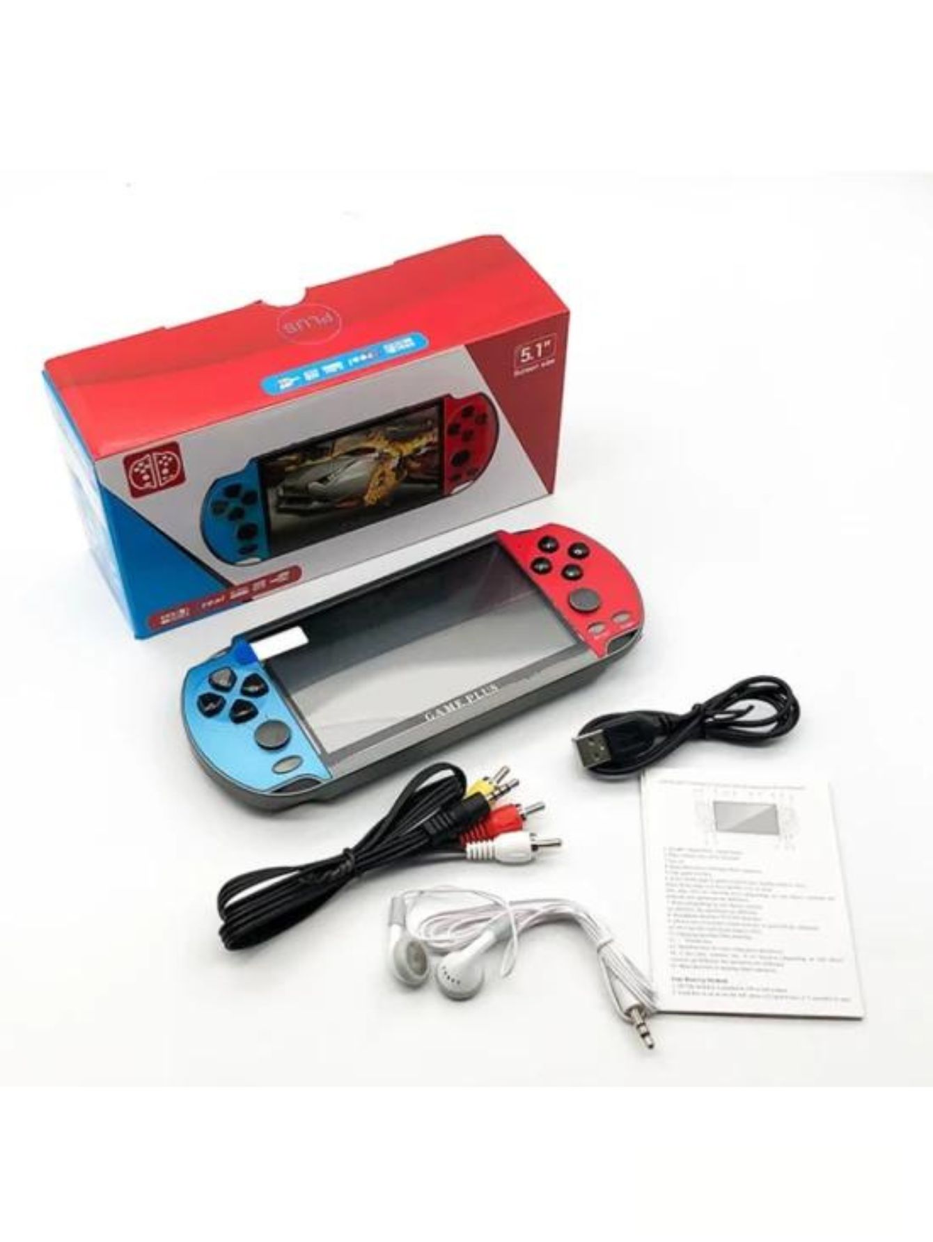 Alomejor Consola de Juegos Portátil, Juegos Clásicos Retro 500 con Pantalla a Color Suave de 3,5 Pulgadas, Batería de Polímero Recargable, Material