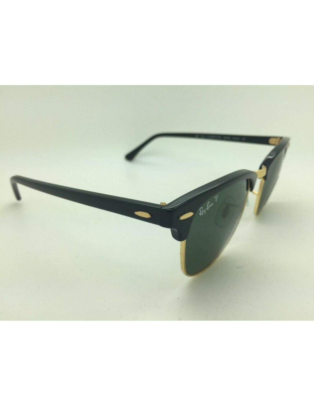Lentes de sol Ray Ban Rb3016 901/58 Clubmaster G15 Polarizado Negro Dorado