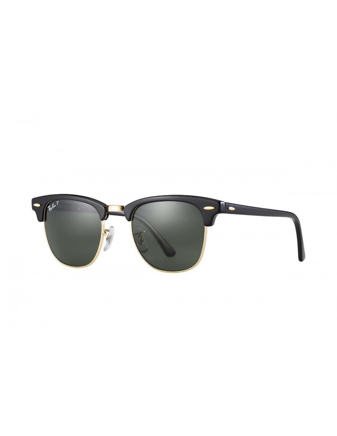 Lentes de sol Ray Ban Rb3016 901/58 Clubmaster G15 Polarizado Negro Dorado