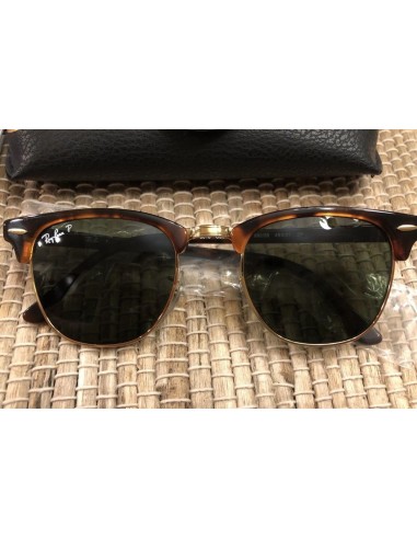Lentes de sol Ray Ban Rb3016 990/58 Clubmaster Polarizado Carey Dorado