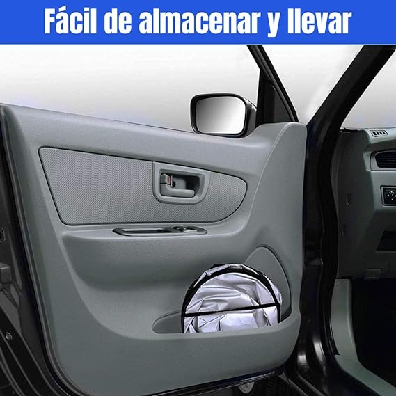 ELECTRIC CHOICE Parasoles de Coche 6pcs, Parasol para Auto Plegable, Protector de Coche Anti-UV y contra Calor, Sol Automovil Plegable con Bolsa de Almacenaje, Parasol Reflectante para Parabrisas.