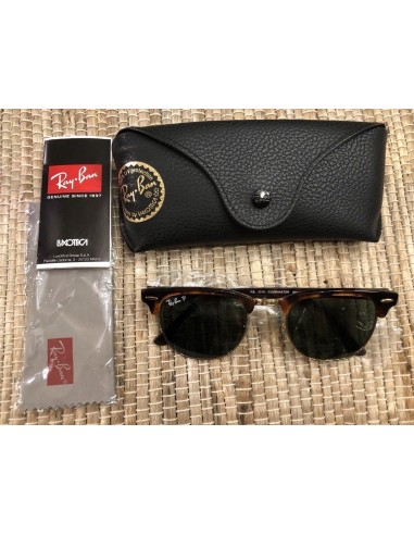 Lentes de sol Ray Ban Rb3016 990/58 Clubmaster Polarizado Carey Dorado