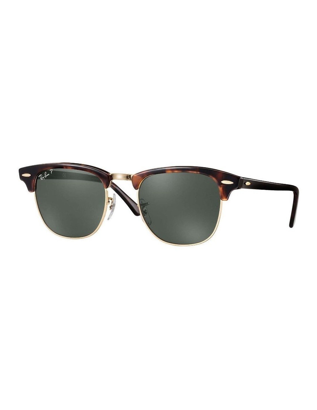 Lentes de sol Ray Ban Rb3016 990/58 Clubmaster Polarizado Carey Dorado
