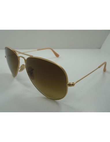 Lentes de sol Ray Ban Rb3026 112/85 Aviator Cafe Gradiente Dorado Gota Grande
