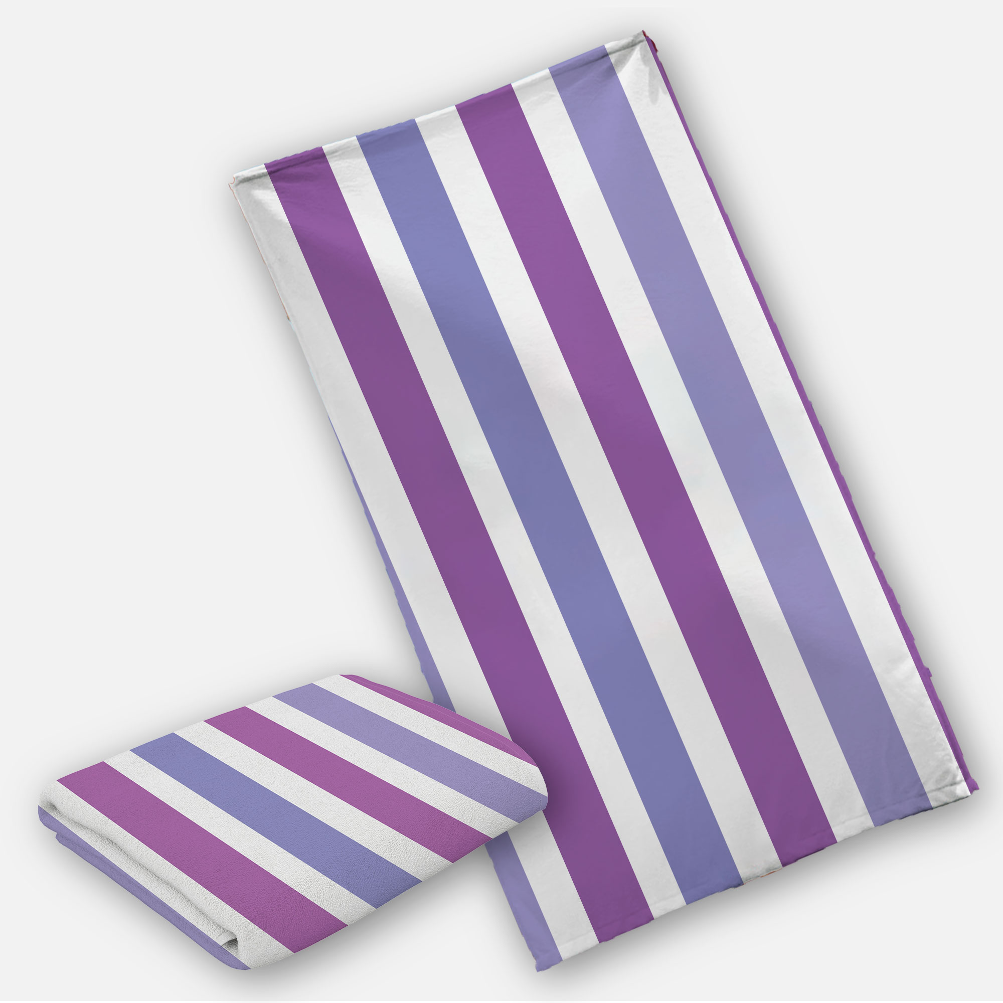 Toalla de Baño Diseño de Líneas Moradas Ligera Y Suave Alta Calidad.