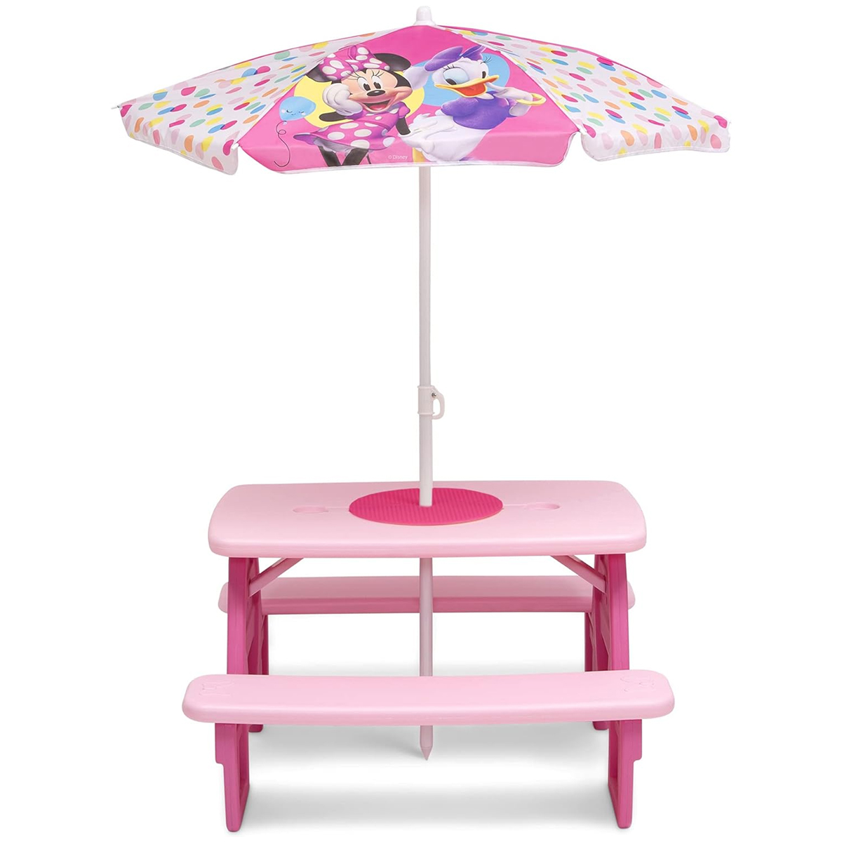 Mesa Picnic Con Sombrilla Disney Junior Minnie Rosa.