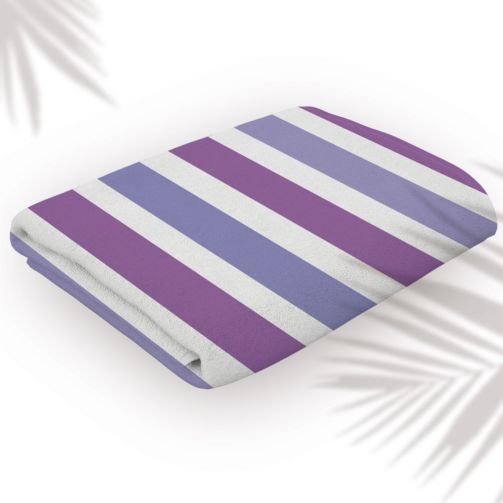 Toalla de Baño Diseño de Líneas Moradas Ligera Y Suave Alta Calidad.