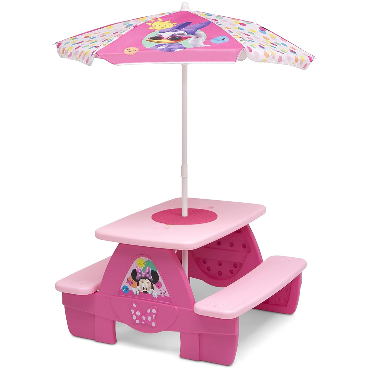 Mesa Picnic Con Sombrilla Disney Junior Minnie Rosa.