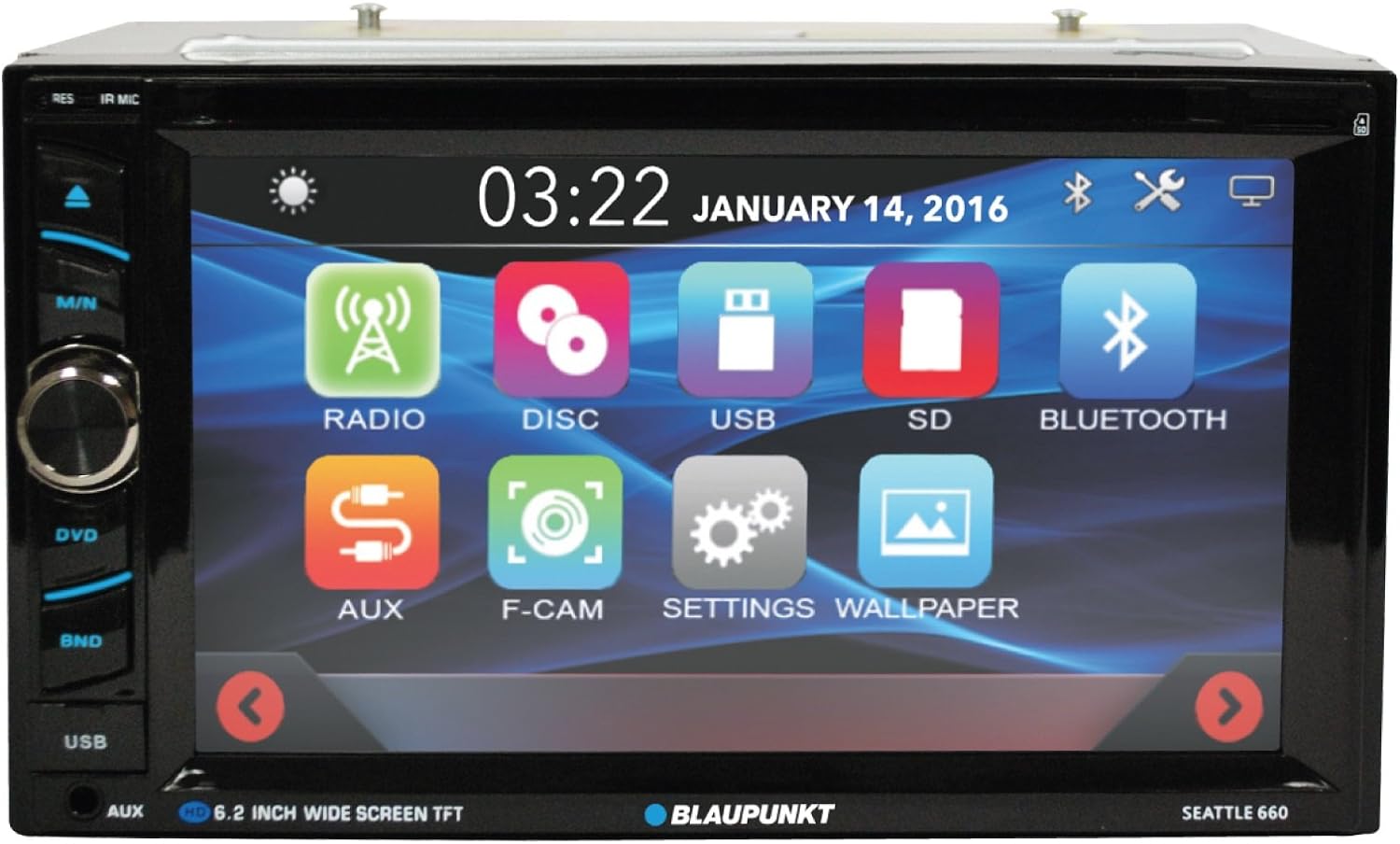 Pantalla Seattle 660 Bluetooth Mirror Link 6.2" Blaupunkt.