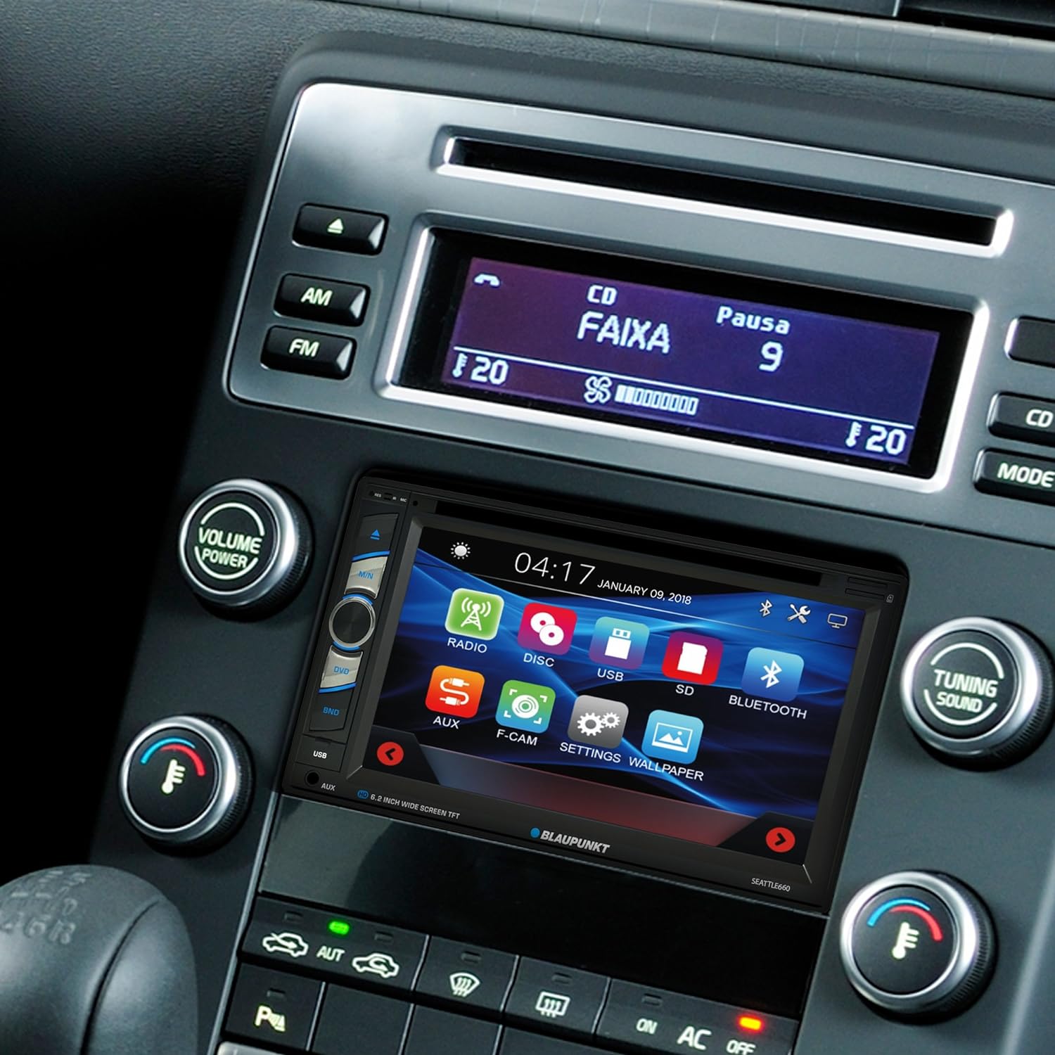 Pantalla Seattle 660 Bluetooth Mirror Link 6.2" Blaupunkt.