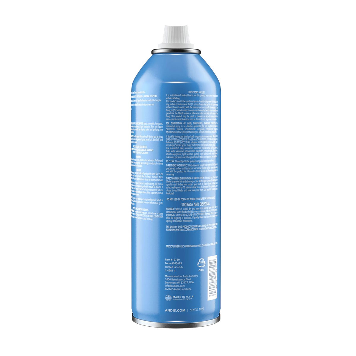 Desinfectante En Spray Andis Cool Care 5 En 1