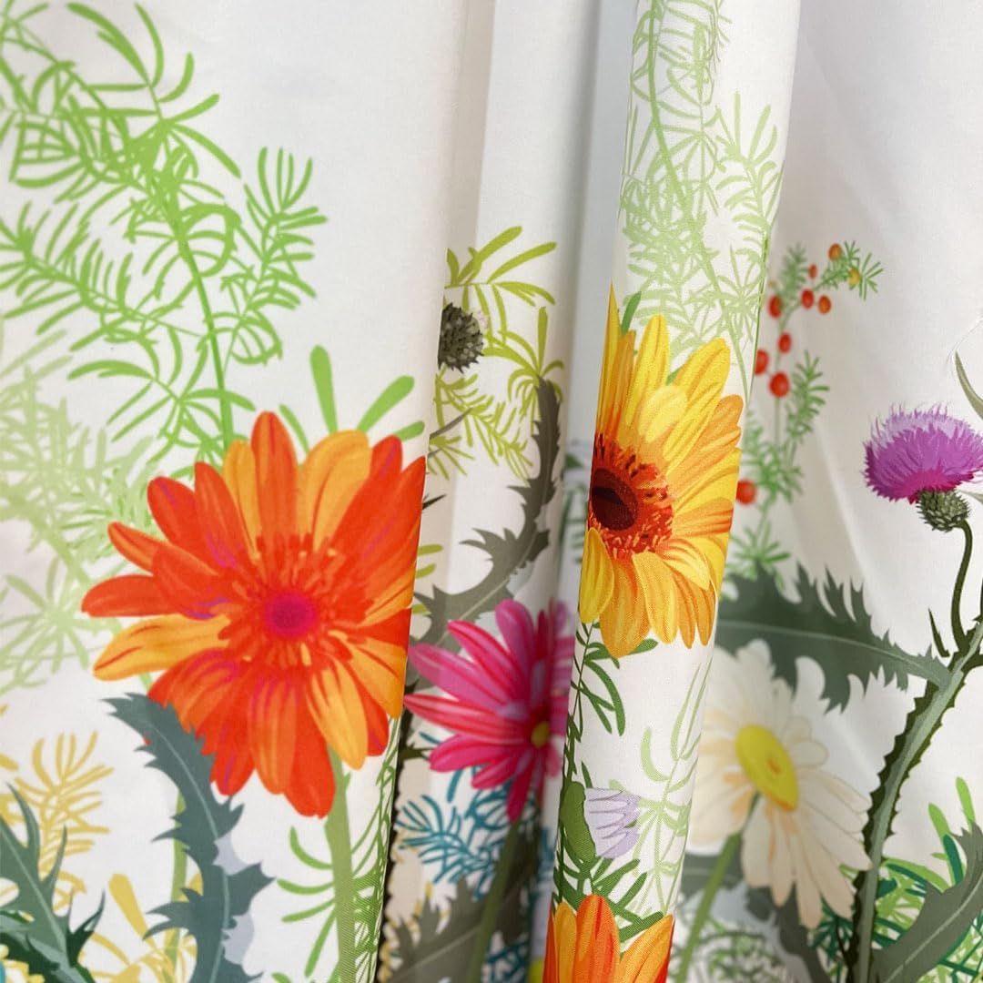 Béla Home Cortinas Cocina Estampada 1.30 Alto X 2m Ancho (Margarita).