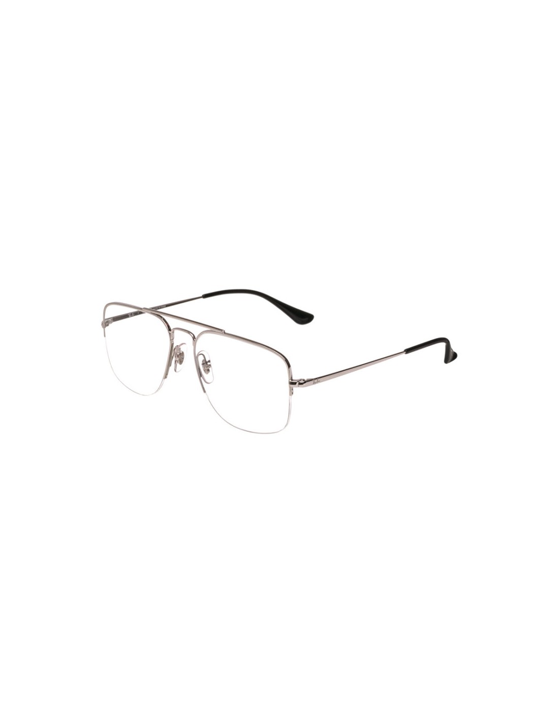 Lentes de sol Ray Ban Rb6441 2501 new Aviator Oftalmico Plateado Negro ...