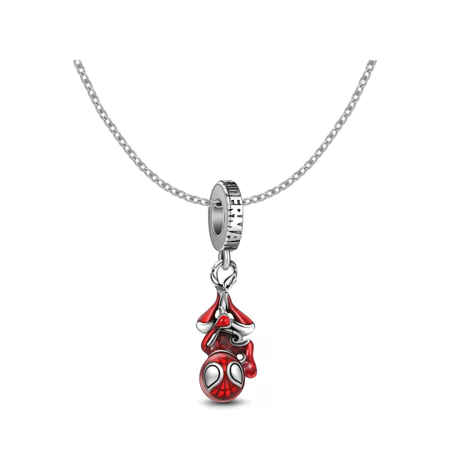 Collar 925 En Plata Con Dije Los Vengadores Spiderman .