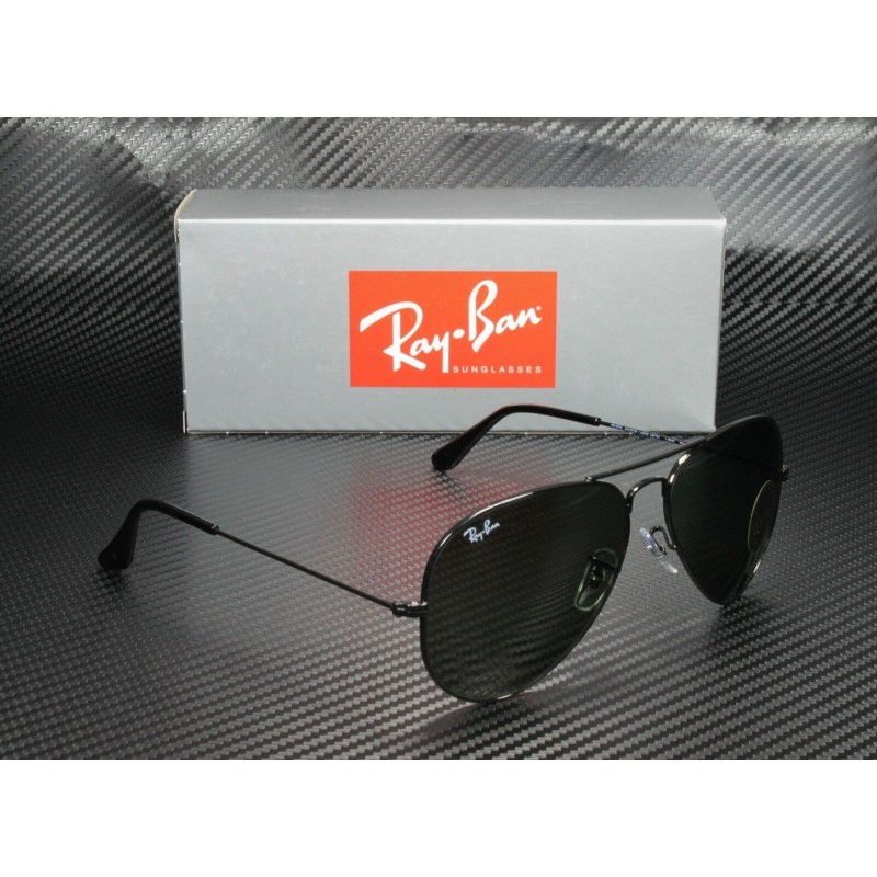 Lentes de sol Ray Ban Rb3026 L2823 Aviator Negro G-15 Gota grande