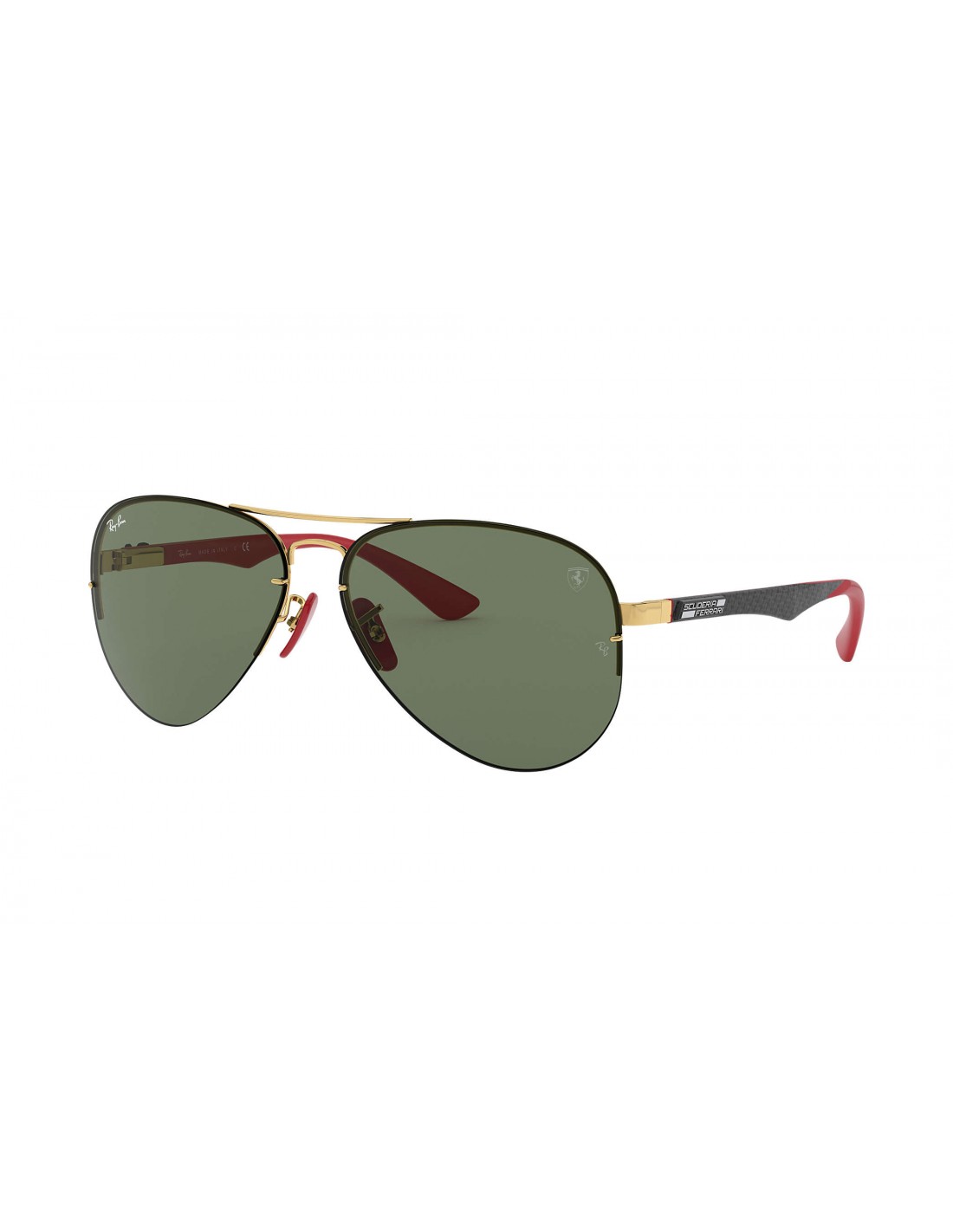Lentes de sol Ray Ban RB3460M F00871 Scuderia Ferrari Aviator Negro Dorado