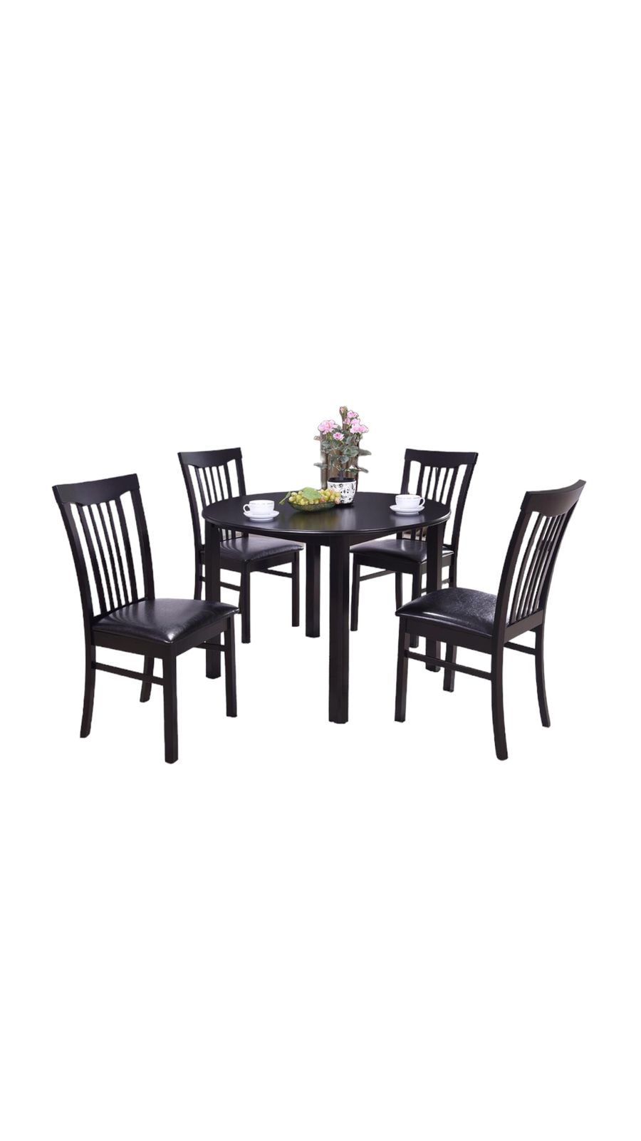 Comedor Abigail De 4 Sillas Mesa Redonda 42r