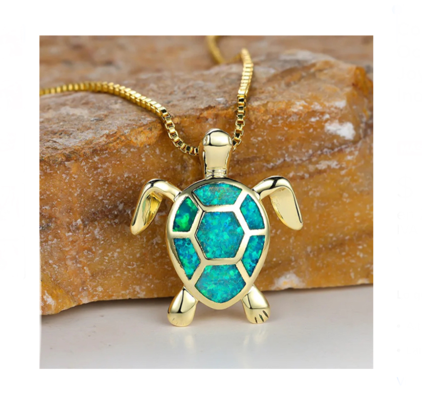 Collar Dije De Tortuga Marina.
