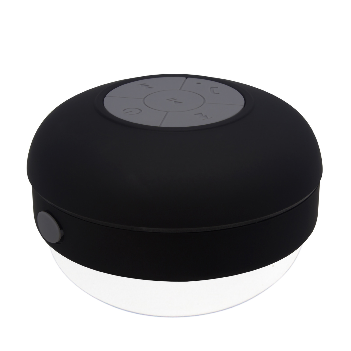 Bocina Negro Bluetooth Redonda Impermeable Contra Agua Baño Negro