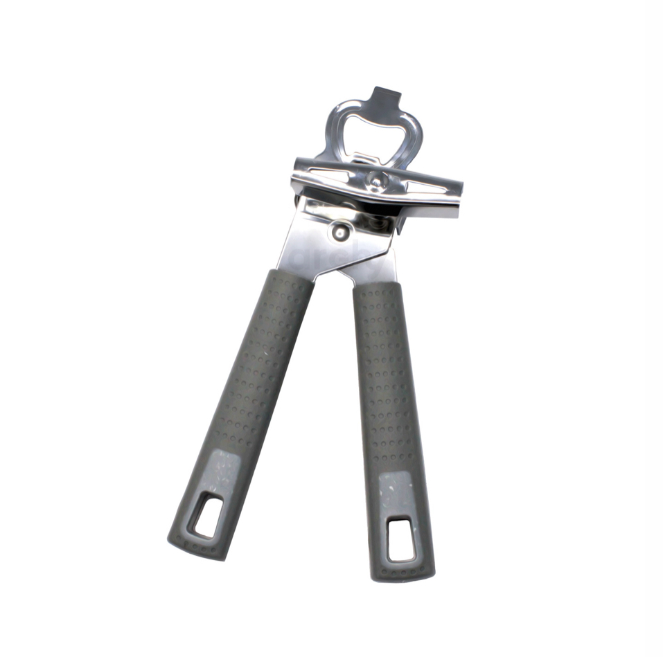 Abrelatas Manual Destapador 2 En 1 De Acero Inoxidable.