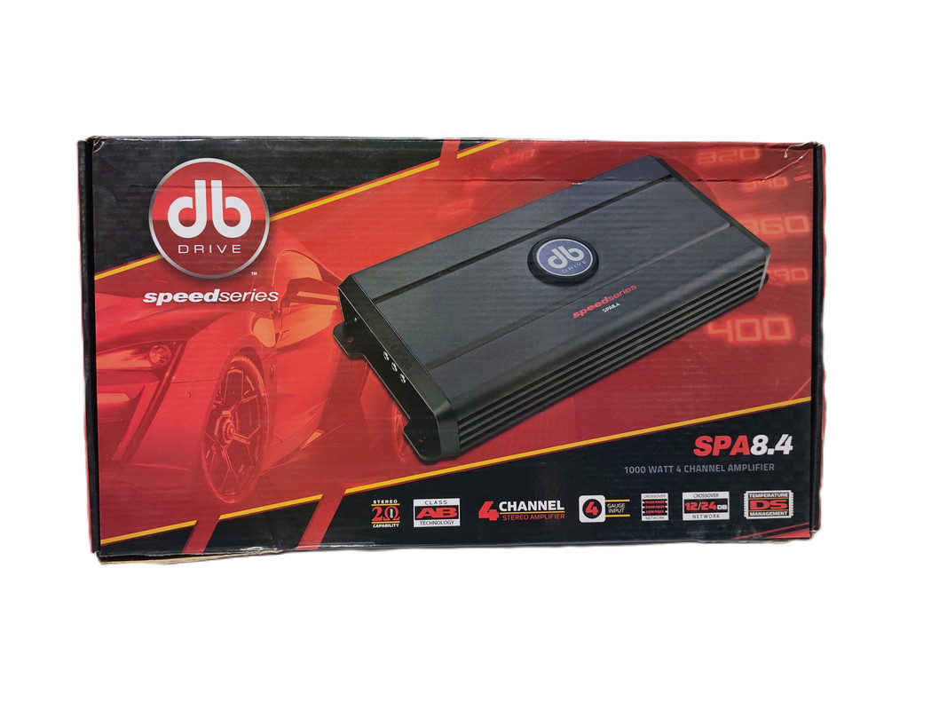 Amplificador 4 Canales DB Drive SPA8.4 1000 Watts Clase AB.