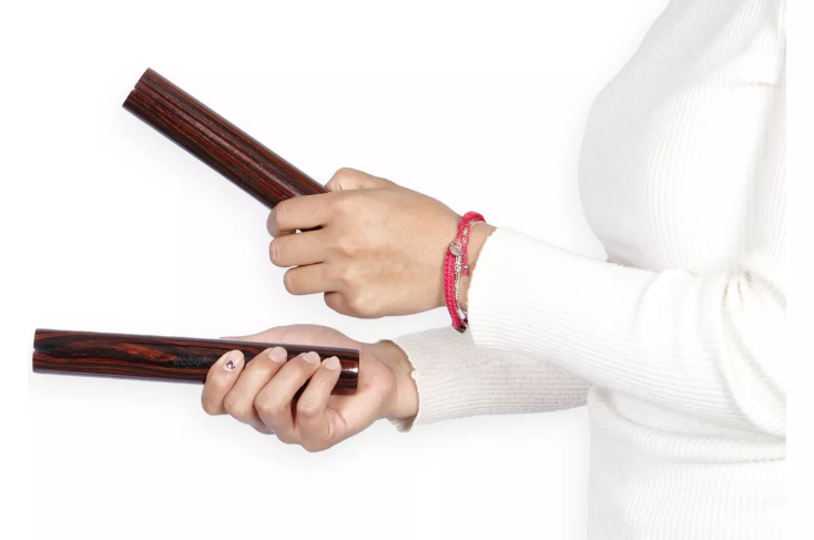 Claves Musicales Grande 20cm, De Granadillo .