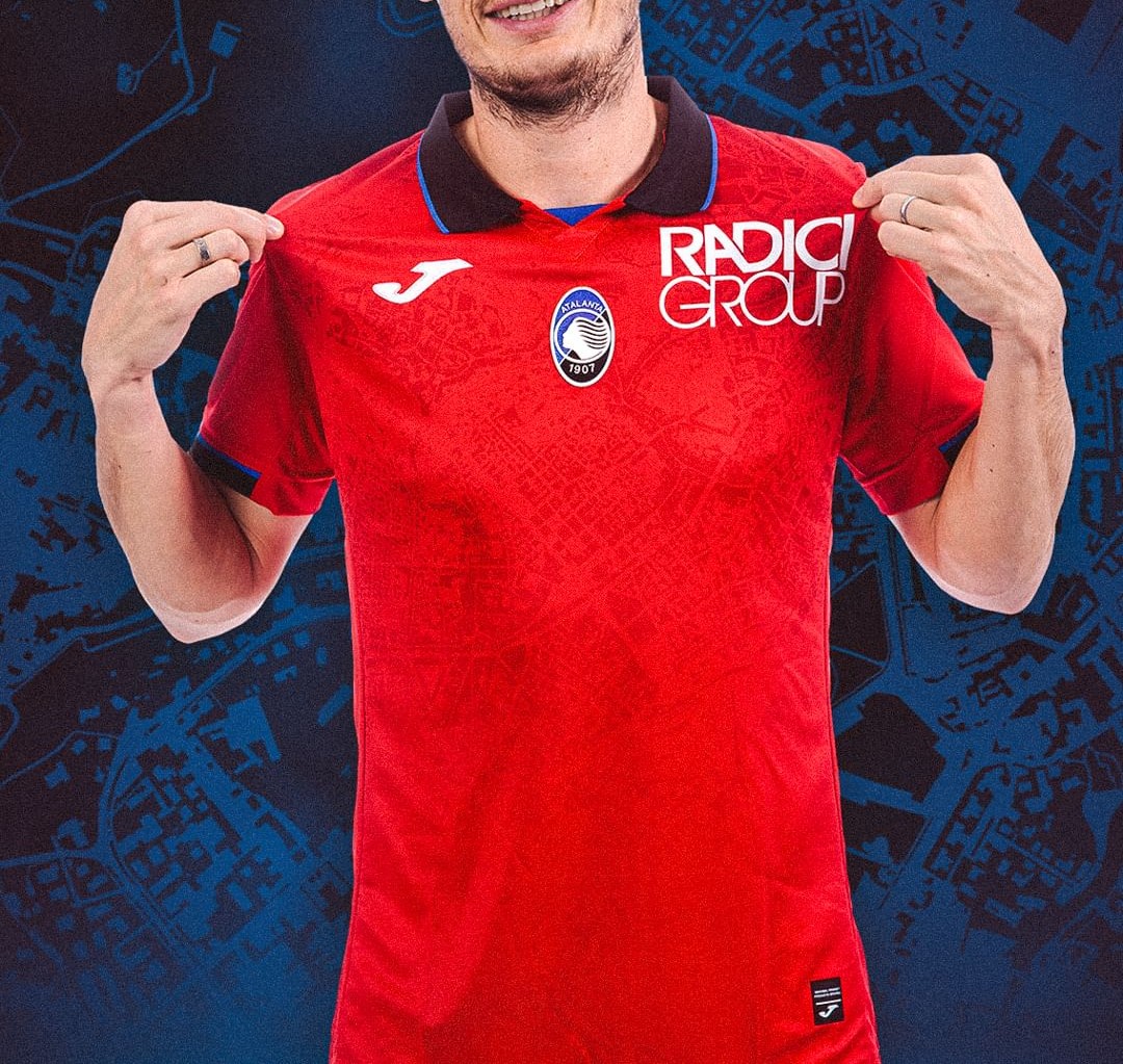 Nuevo! Jersey Atalanta de Bergamo 2024 Italia Tercero Rojo Talla XL.